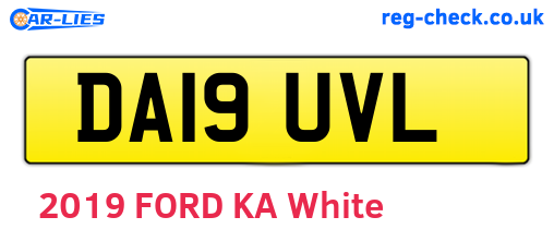 DA19UVL are the vehicle registration plates.
