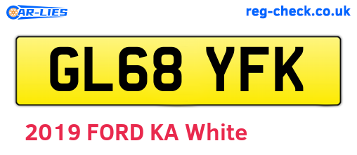 GL68YFK are the vehicle registration plates.