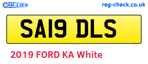 SA19DLS are the vehicle registration plates.