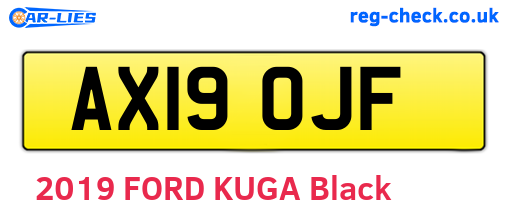 AX19OJF are the vehicle registration plates.