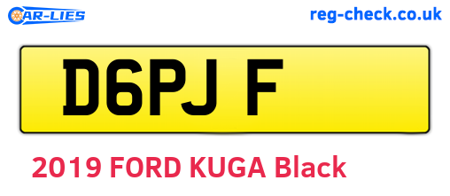 D6PJF are the vehicle registration plates.