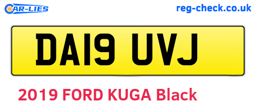 DA19UVJ are the vehicle registration plates.