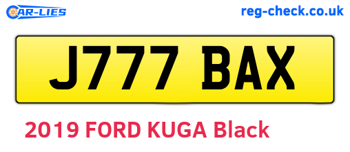 J777BAX are the vehicle registration plates.