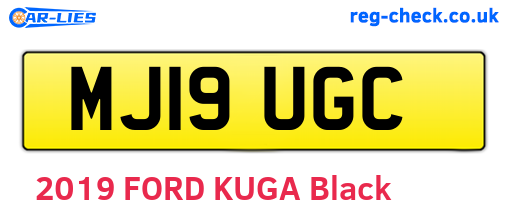 MJ19UGC are the vehicle registration plates.