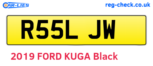 R55LJW are the vehicle registration plates.