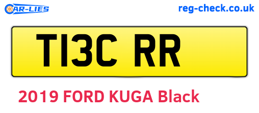 T13CRR are the vehicle registration plates.