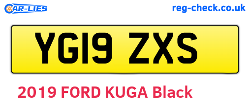 YG19ZXS are the vehicle registration plates.