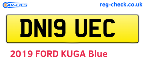 DN19UEC are the vehicle registration plates.