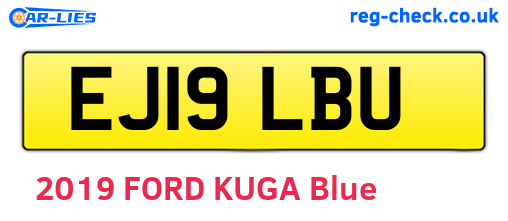 EJ19LBU are the vehicle registration plates.
