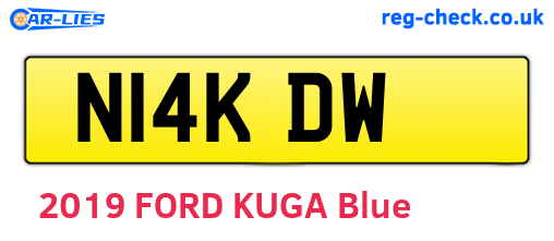 N14KDW are the vehicle registration plates.