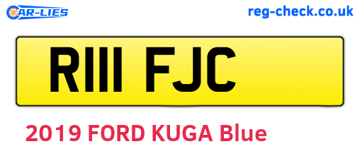 R111FJC are the vehicle registration plates.