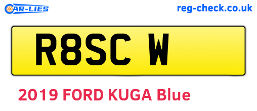 R8SCW are the vehicle registration plates.