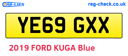 YE69GXX are the vehicle registration plates.