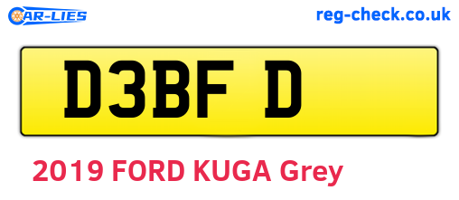 D3BFD are the vehicle registration plates.
