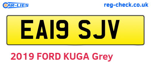EA19SJV are the vehicle registration plates.