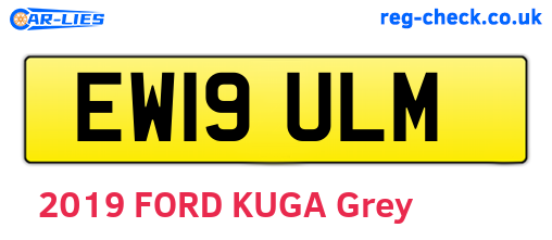 EW19ULM are the vehicle registration plates.