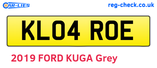 KL04ROE are the vehicle registration plates.