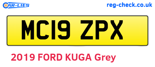 MC19ZPX are the vehicle registration plates.
