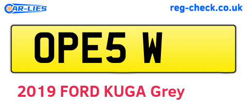 OPE5W are the vehicle registration plates.