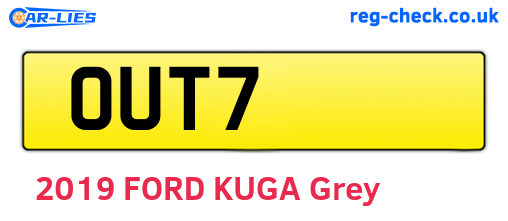OUT7 are the vehicle registration plates.