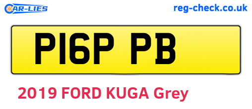 P16PPB are the vehicle registration plates.