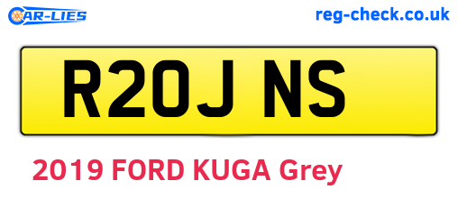 R20JNS are the vehicle registration plates.