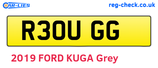 R30UGG are the vehicle registration plates.