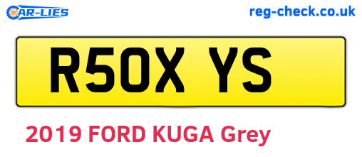 R50XYS are the vehicle registration plates.