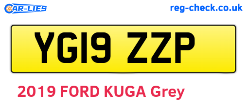 YG19ZZP are the vehicle registration plates.
