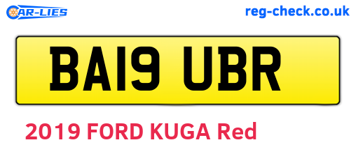 BA19UBR are the vehicle registration plates.