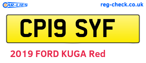 CP19SYF are the vehicle registration plates.