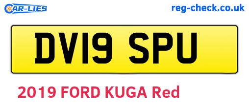 DV19SPU are the vehicle registration plates.