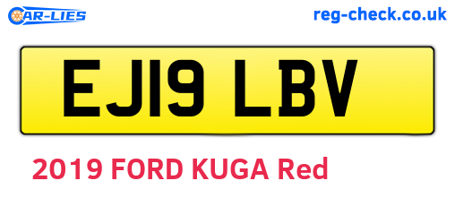EJ19LBV are the vehicle registration plates.
