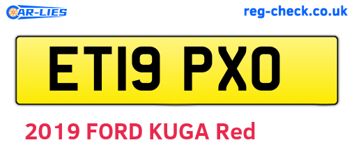 ET19PXO are the vehicle registration plates.