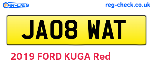 JA08WAT are the vehicle registration plates.