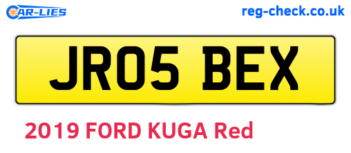 JR05BEX are the vehicle registration plates.