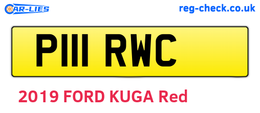 P111RWC are the vehicle registration plates.