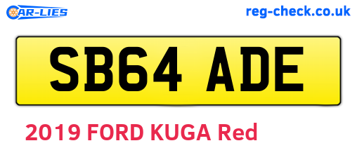 SB64ADE are the vehicle registration plates.