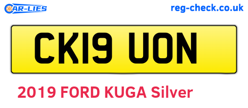 CK19UON are the vehicle registration plates.
