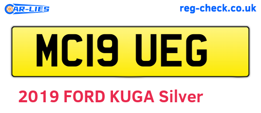 MC19UEG are the vehicle registration plates.