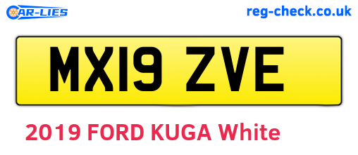 MX19ZVE are the vehicle registration plates.