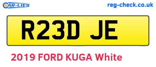 R23DJE are the vehicle registration plates.
