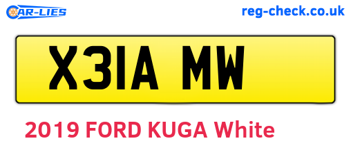 X31AMW are the vehicle registration plates.