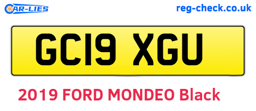 GC19XGU are the vehicle registration plates.