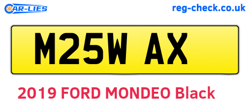 M25WAX are the vehicle registration plates.