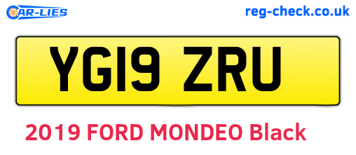 YG19ZRU are the vehicle registration plates.