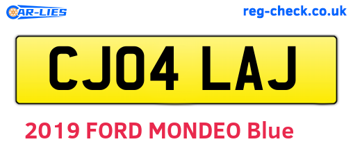 CJ04LAJ are the vehicle registration plates.
