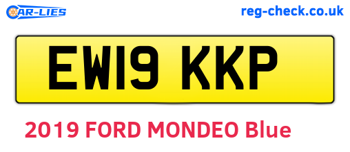 EW19KKP are the vehicle registration plates.