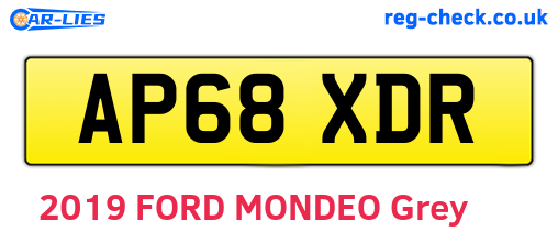 AP68XDR are the vehicle registration plates.