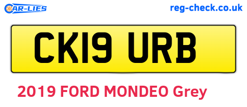 CK19URB are the vehicle registration plates.